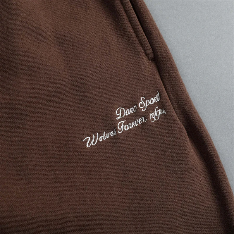 Шорты мужские с вышивкой хлопок уличная одежда повседневные свободные штаны для