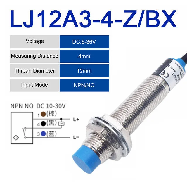 Индуктивный датчик приближения LJ12A3-4-Z/BX LJ12A3-4-Z/BY  DC 6-36 В