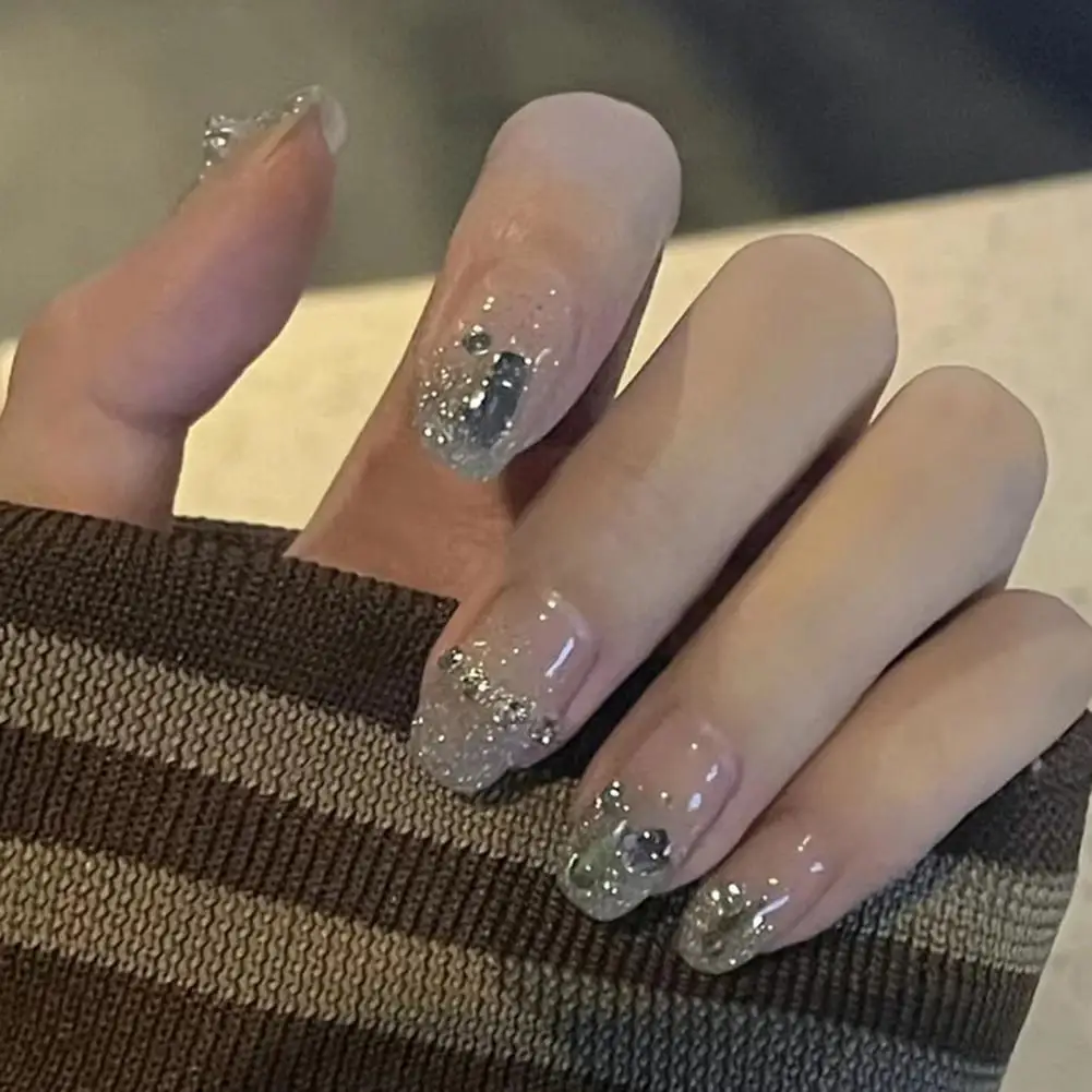 

1 Set Fashion Reusable Stunning Visual Effect Nail Art Design Manicure Tips Ornament Nail Supplies Artificial Nail Faux Nail