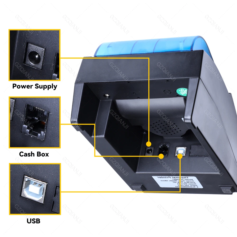 58 мм Термопринтер для ресторана портативный POS-терминал платеж бизнеса USB Bluetooth