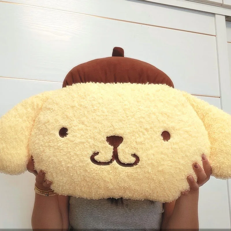 Фото Мягкая плюшевая подушка-игрушка Pompompurin: большая декоративная подушка в виде мультяшной собаки для спальни и дивана, подарок для любителей дофаминовых игрушек №1