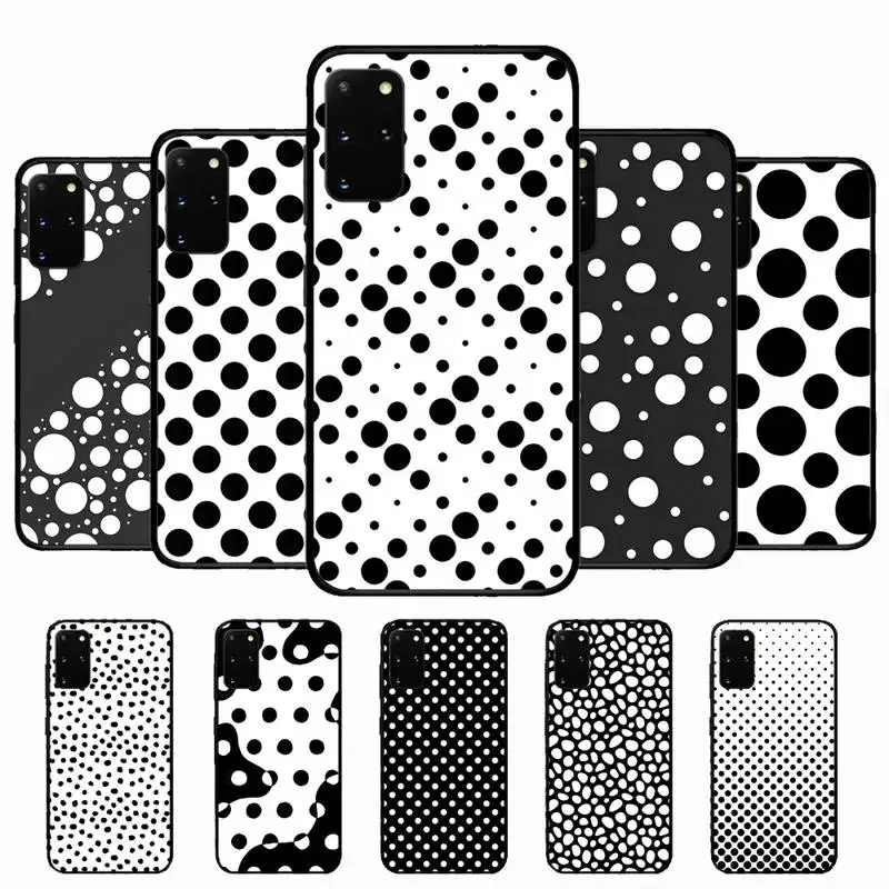 

Black And White Polka Dot Phone Case for Samsung S10 21 20 9 8 plus lite S20 UlTRA 7edge