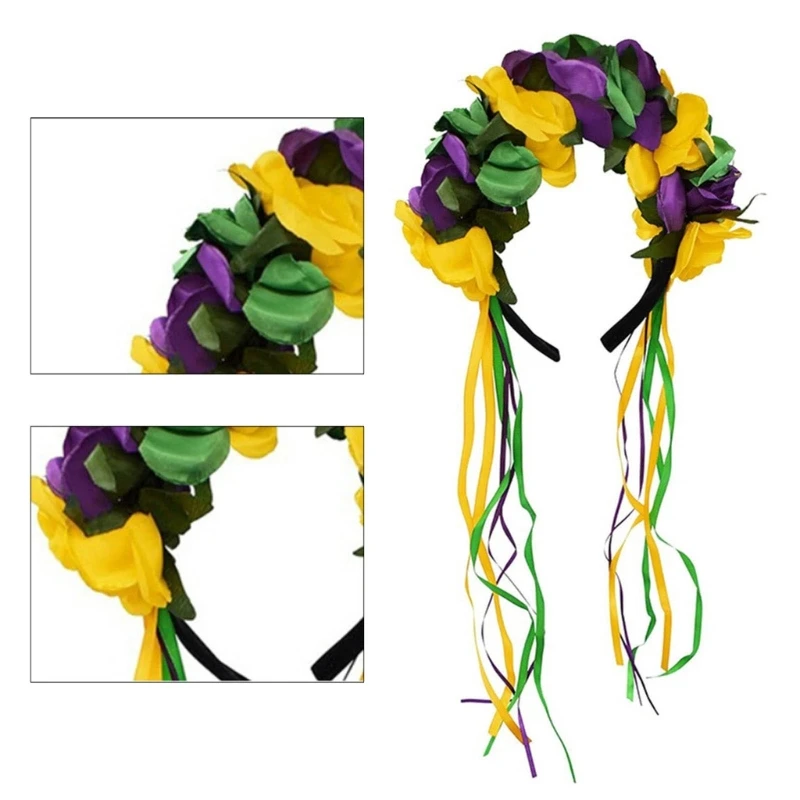 Головные уборы для вечеринок Марди Гра Тематические красочные регулируемые