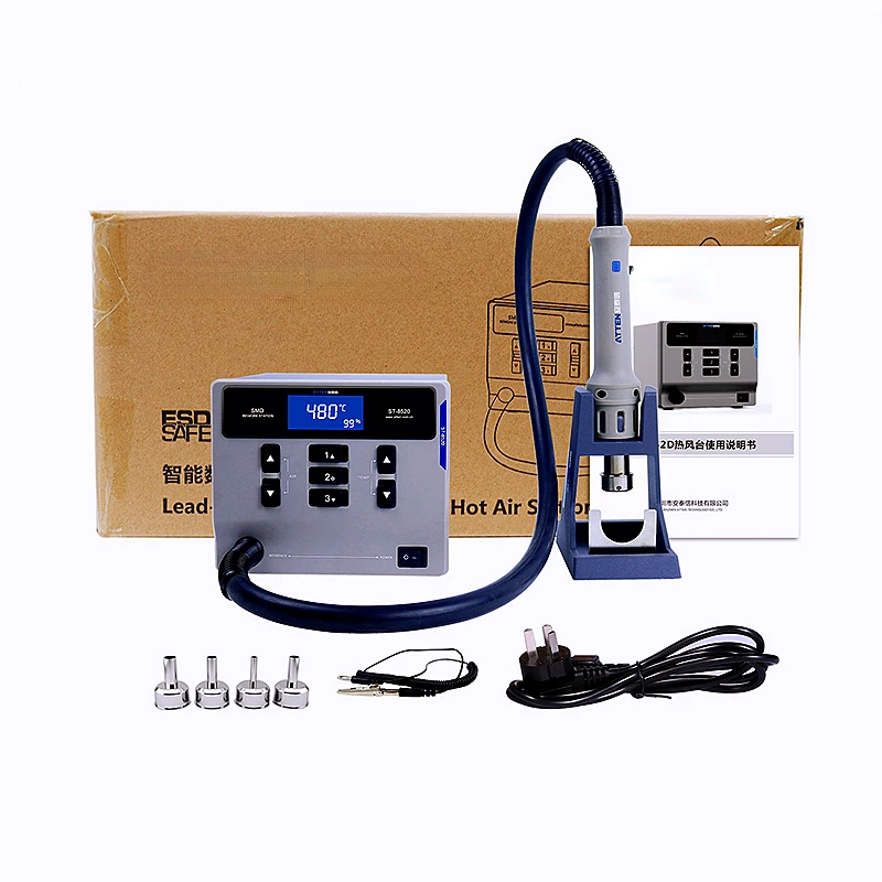 ST-862D Высокомощный тепловой пистолет 1000 Вт с цифровым дисплеем Интеллектуальная