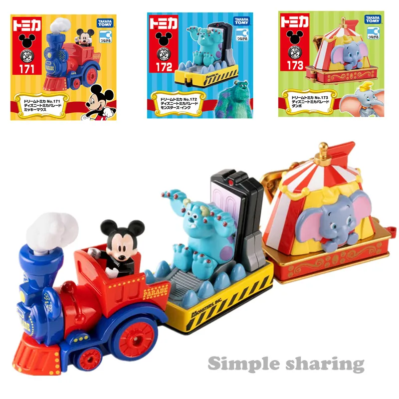 

Takara Tomy Dream Tomica Disney Tomica Parade Dumbo Mickey Mouse Cheshire Cat Winnie-the-Pooh Kids Xmas Gift Toys for Boys