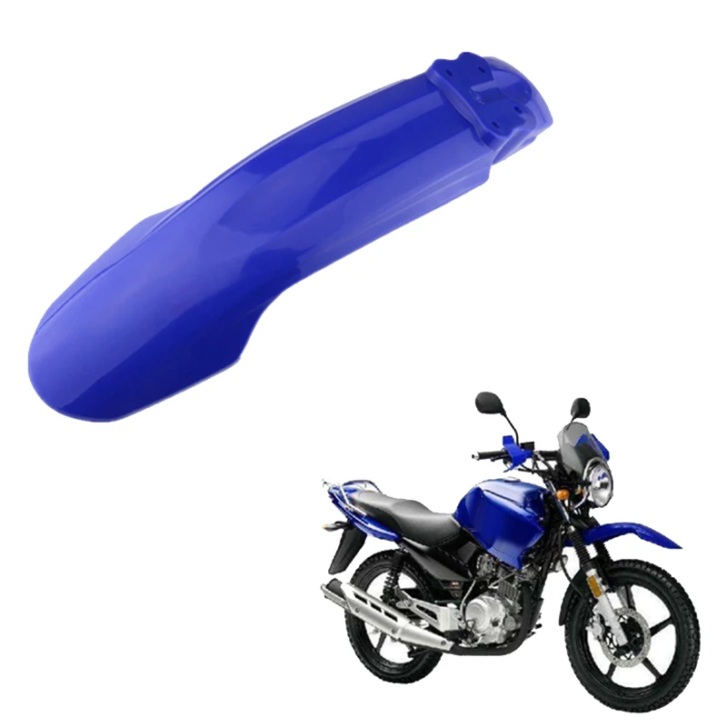 Фото Защитный чехол на переднее крыло мотоцикла для YAMAHA YBR125 YBR125G YBR 125, внедорожный велосипед, брызговик синего цвета №2