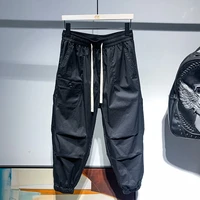 mens pants youth korean casual overalls 2022 summer new leggings and lanyards pants y2k pants man men clothing mens pants