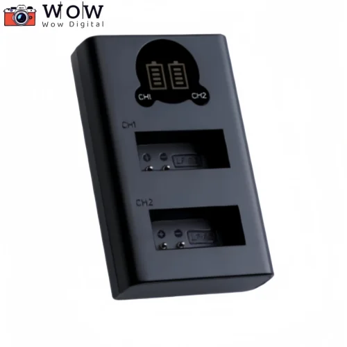 USB-зарядное устройство с 2-слотовым светодиодным дисплеем для Canon EOS M50 M50II M100 M200 100D