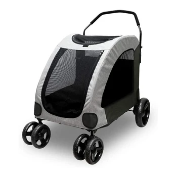 Dog Stroller For Large Pet Jogger Stroller For 2 Dogs Breathable Pet Carrier and Storage Space Pet Can Easily Walk In Out