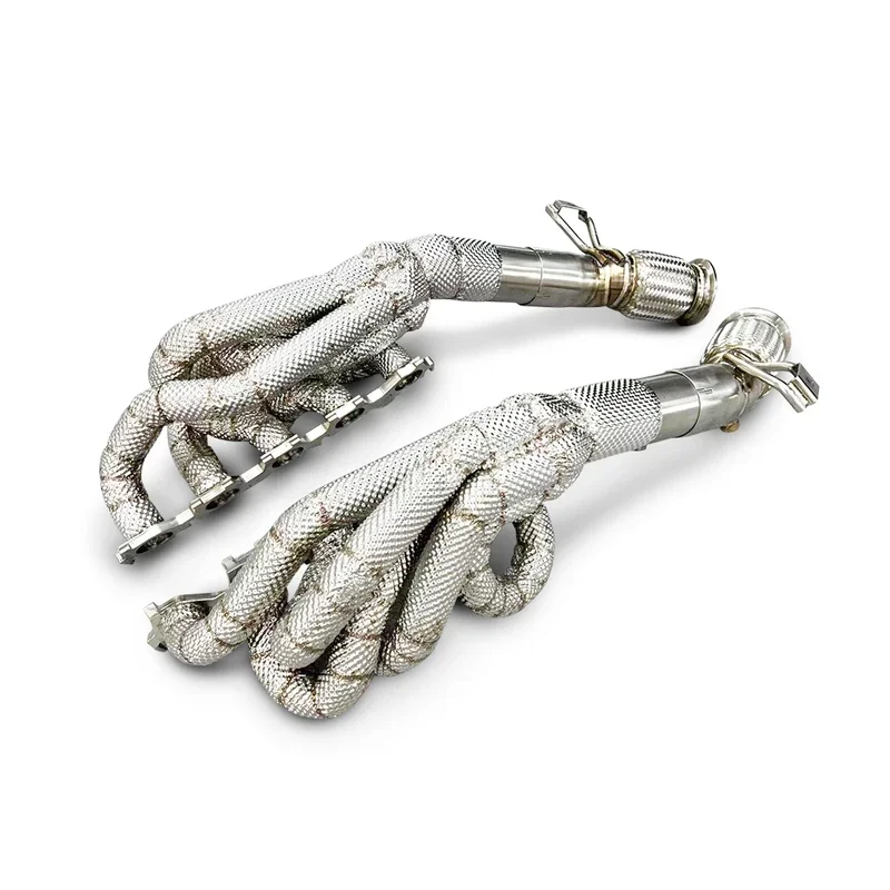 Автомобильная выхлопная труба из нержавеющей стали с теплозащитным экраном