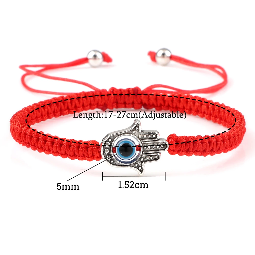 Новинка молитвенная рука Фатима плетеный браслет сглаза красный черный цвет
