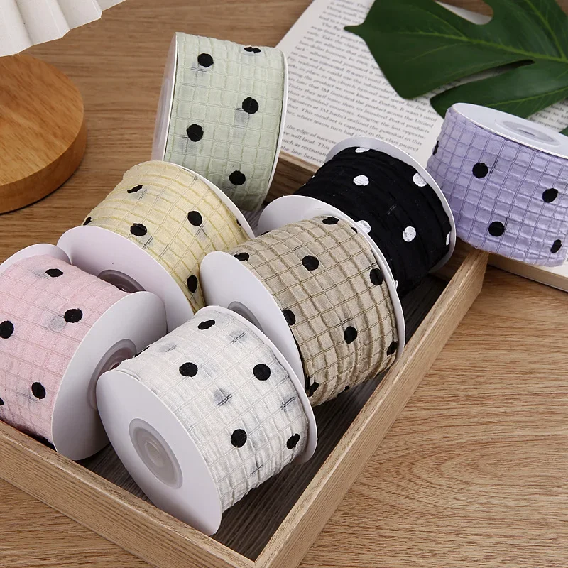 Клетчатая кружевная лента в горошек сделай сам бант аксессуары для волос одежда