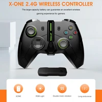 vogek 2 4g wireless controller joystick for xbox one six axes dualshock gamepad led lights game handle for xbox one s pc
