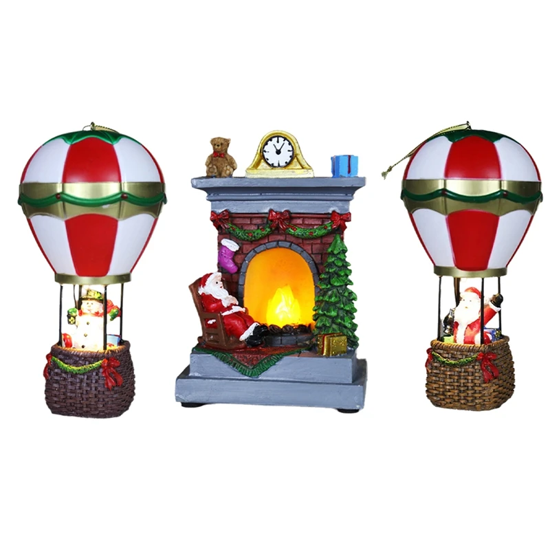 Светящиеся рождественские украшения украшение для дома из смолы воздушный шар