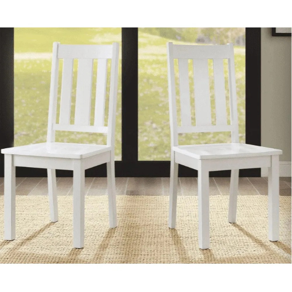 

Деревянный обеденный стул Bankston, набор из 2, белый, для помещений