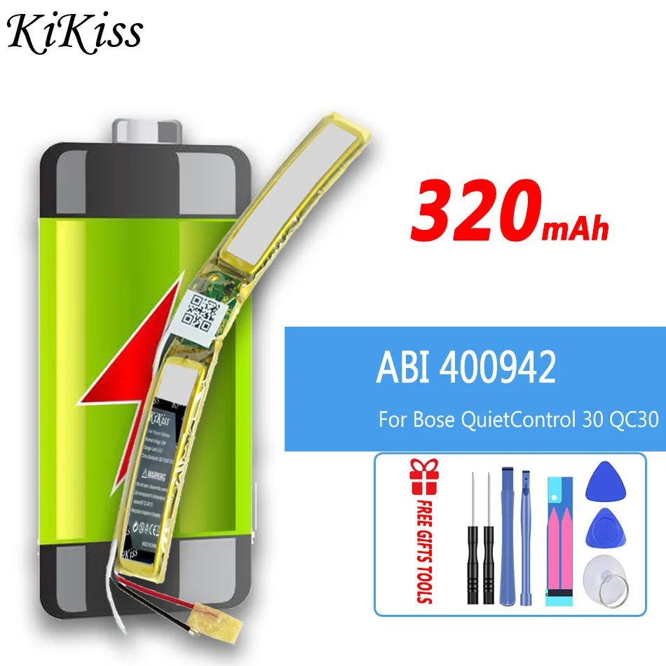

320mAh KiKiss ABI400942 ABI-400942 PA-BS30 Battery for BOSE QC30, QuietComfort 30, QuietControl 30 Batteries