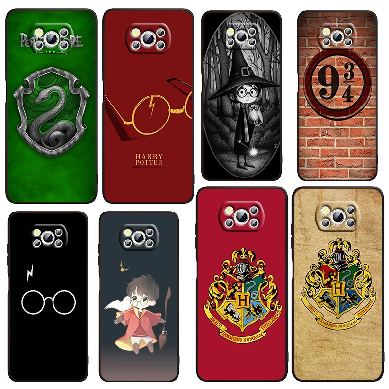 

Phone Case For Xiaomi Mi Poco X4 X3 NFC F4 F3 GT M5 M5s M4 M3 Pro C40 C3 5G Funda Cute Potters Ring Harries Black Soft Cover