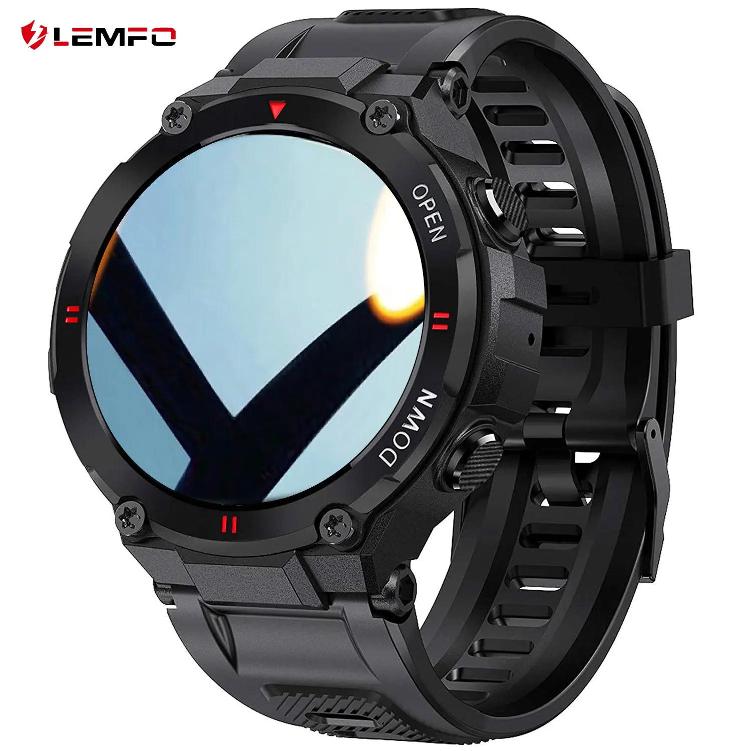 

LEMFO 2022 New Smart Watch Men 400Mah Big Battery Music Play Fitness Tracker Bluetooth Call Sport Smartwatch Men Custom Dial