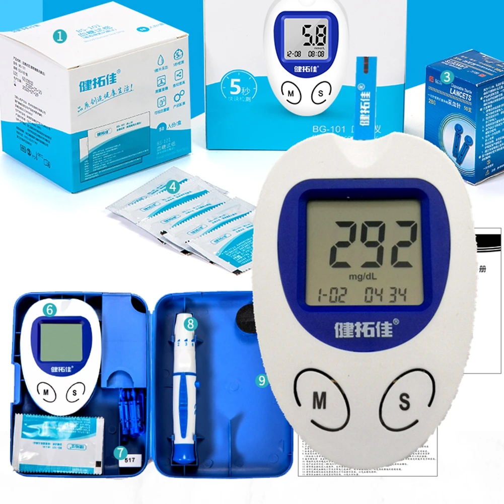 

Glucometer Blood Tester Meter Glucowise Test Strips Set For Diabetes Blood Type Testing Kit Glucose Monitor Measurement
