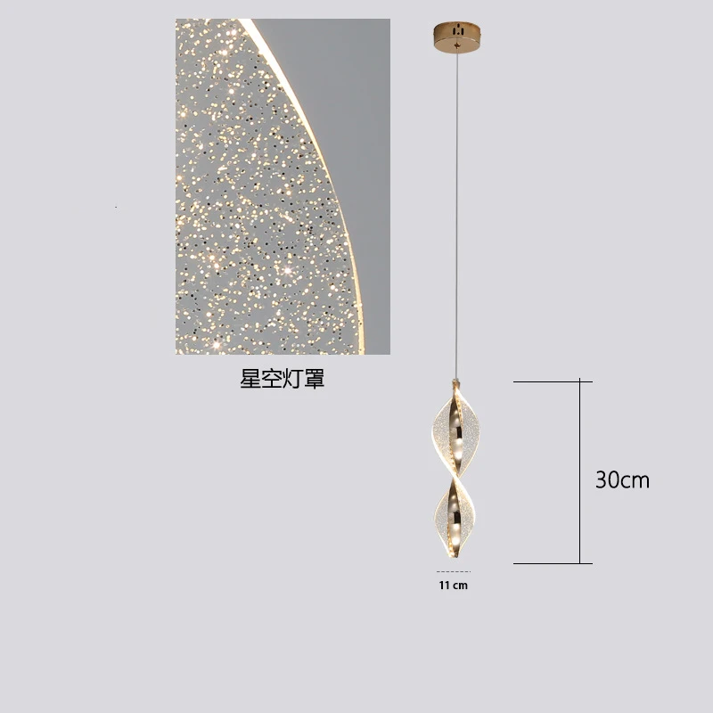 Nordic LED Pendant Lamp For Interior Wall Lamps Living Lighting Bedroom Study Home Decoration Bedside Acrylic Led Pendant Lights