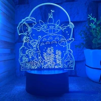 totoro 3d night light japanese classic anime series usb desk lamp bedside lamp lamp for bedroom bedroom decoration lamps