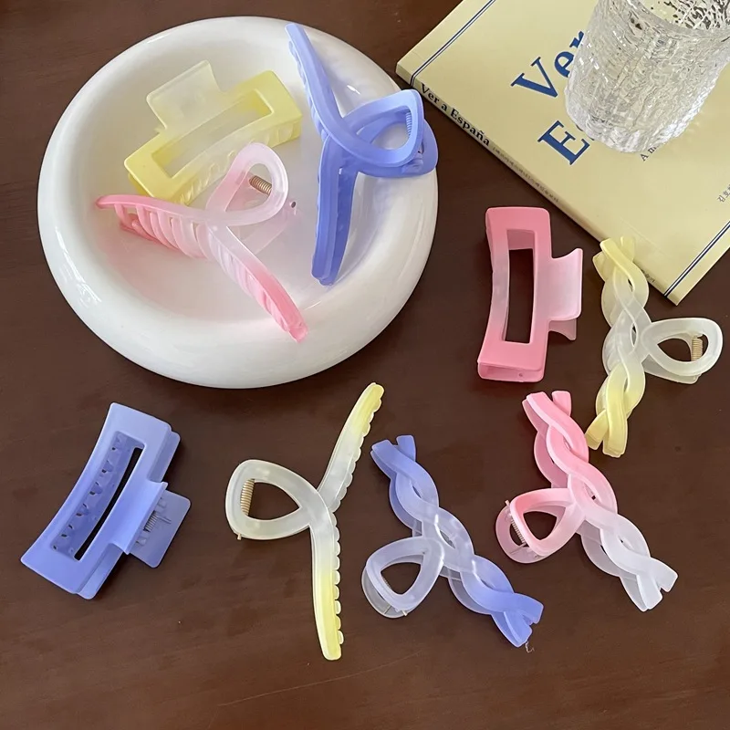 2022 летняя заколка лимонно-желтая персиковая пудра для захвата - Цена: 140.89