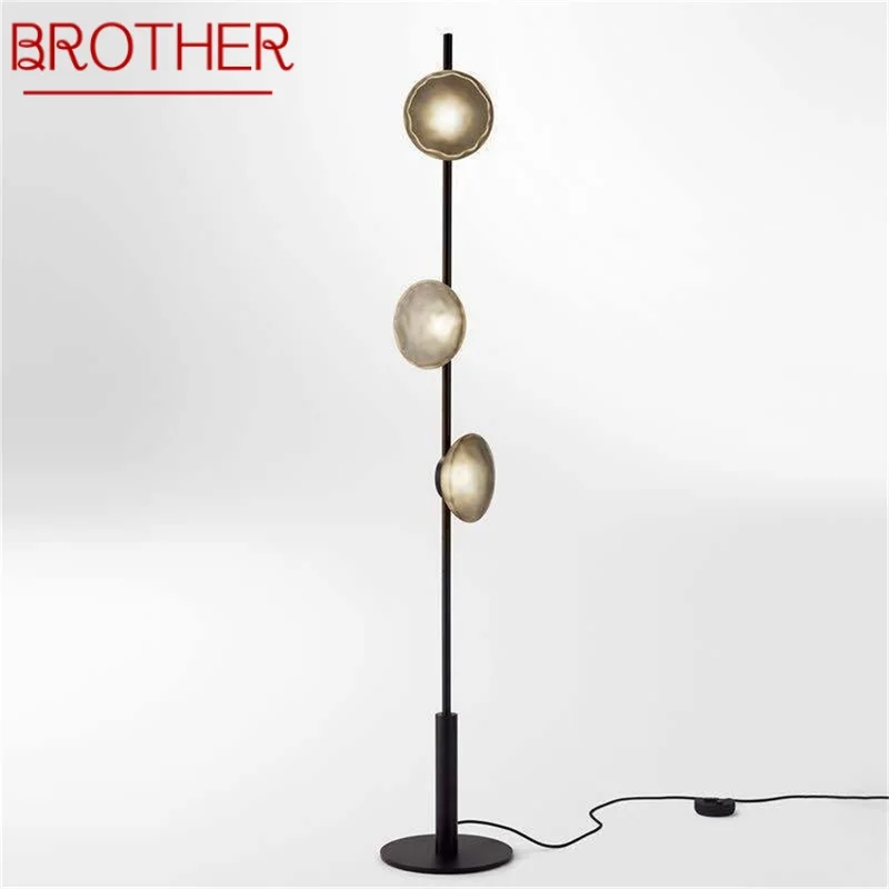 

BROTHER Postmodern Vintage Floor Lamp Nordic Creative Luxury Simple LED Standing Decor Light for Home Living Room Hotel