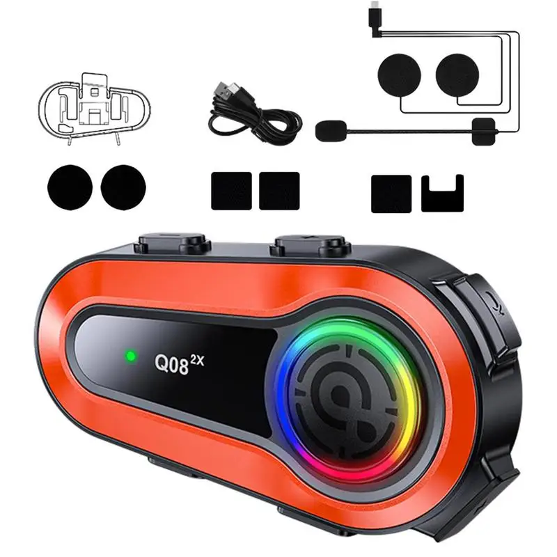 

Motorcycle Headset Speakers 5.0 Wireless Intercom Motor Helmets Headset Handsfree IPX6 Waterproof Features For Motor Motorbike