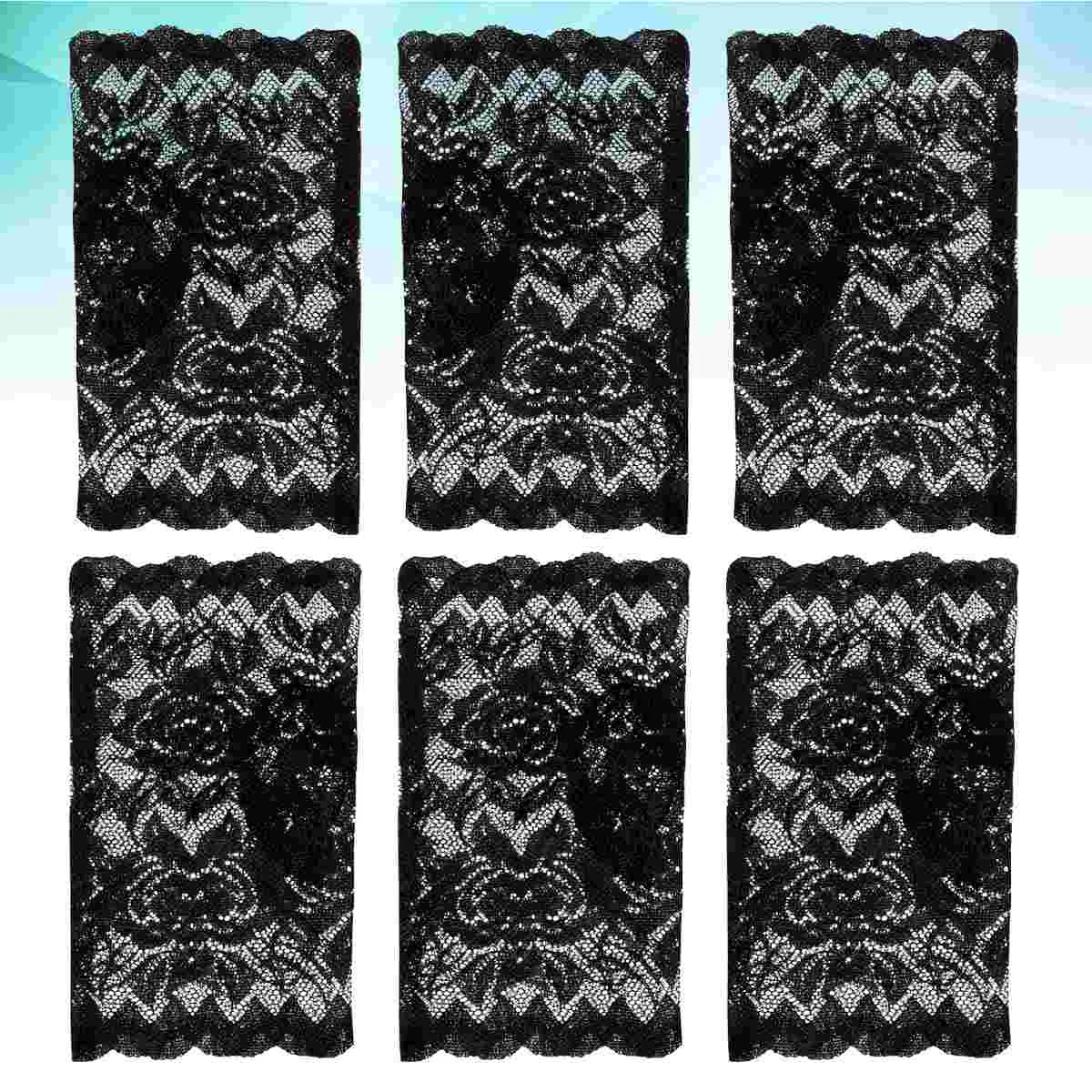 

3 пары, защитные розы, полупальцы, искусственные кружева, для невесты, для вождения девушек