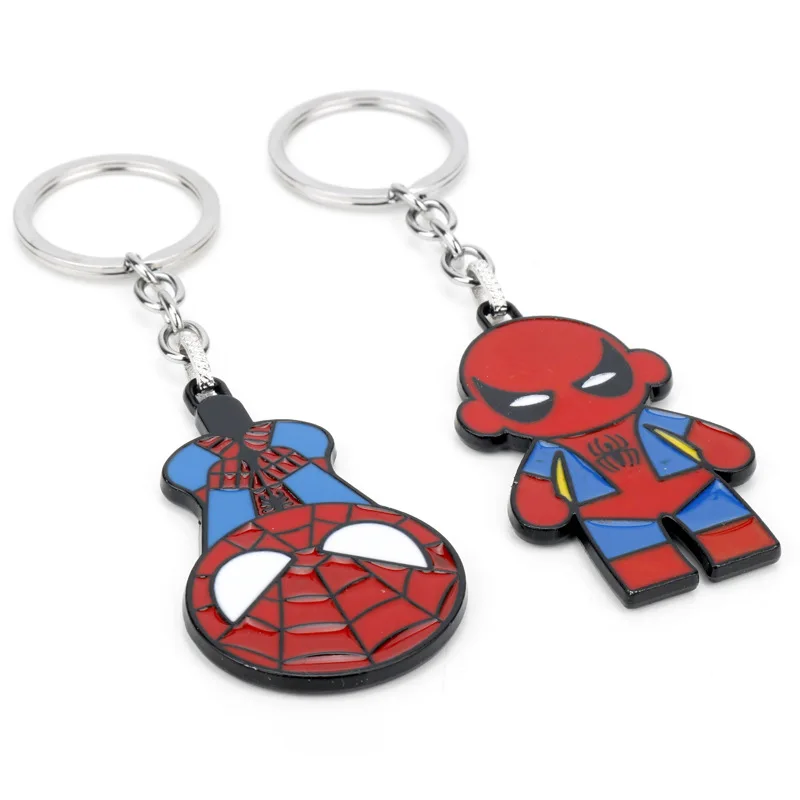 Фото Модный металлический брелок для ключей Marvel Avengers Spiderman, подвеска для сумки, креативный держатель для ключей, подарок на день рождения, аксессуар для мужчин и женщин №1