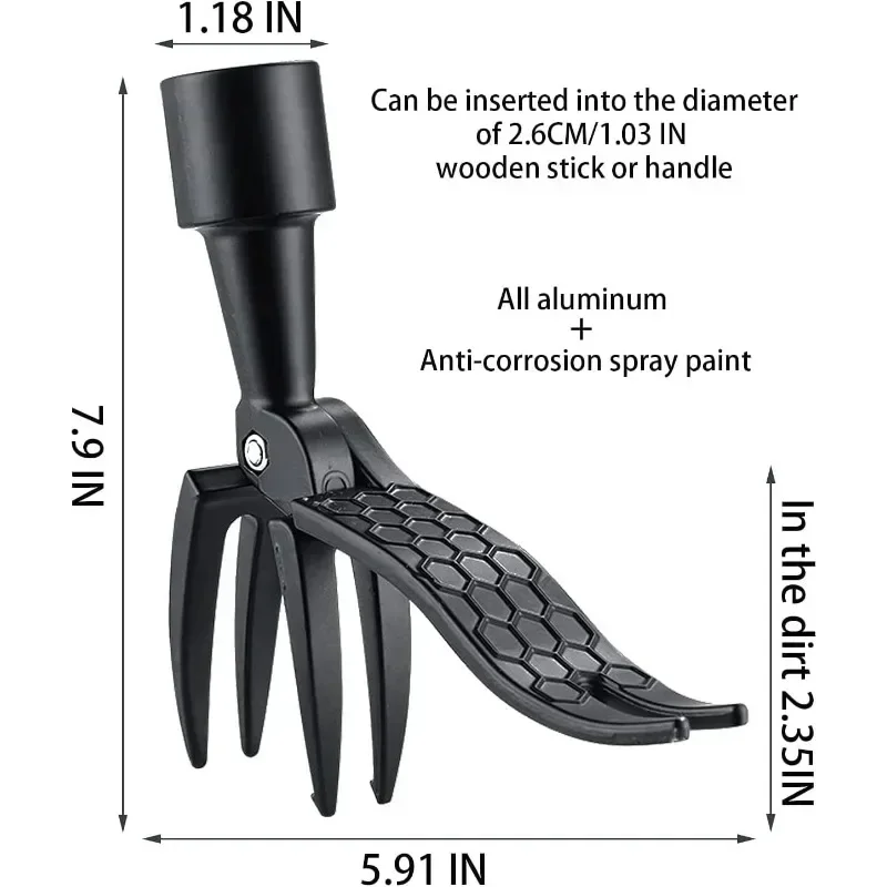 Вертикальный кикер для сорняков легкий инструмент удаления со сменной головкой