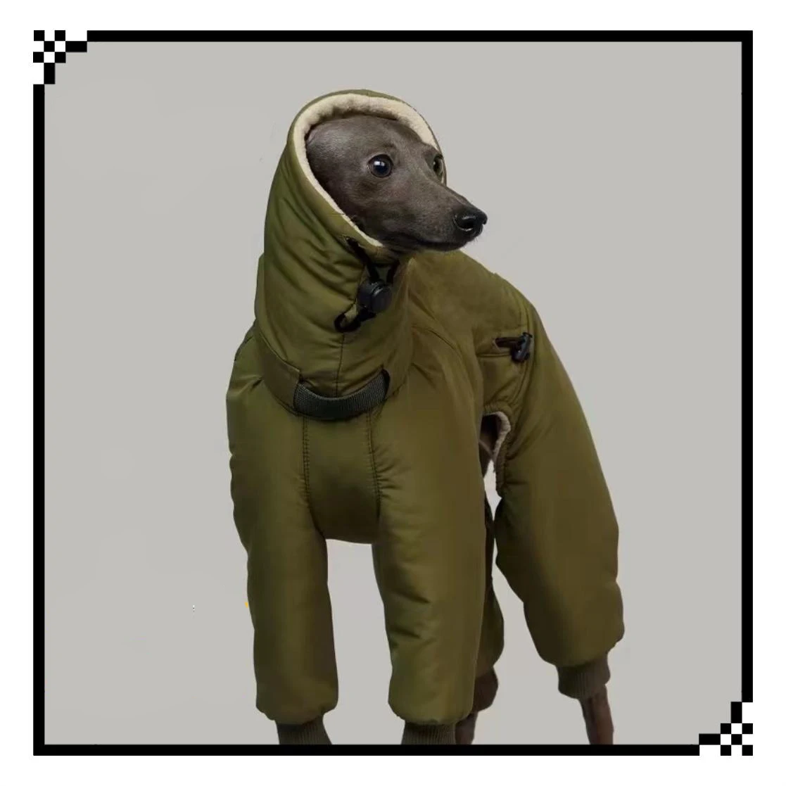 Фото Spuer-thick  Soft Winter Dog Clothes Greyhound Costumes Dog Warm Apparel Whippet Coat Italian Greyhound Jacket №4