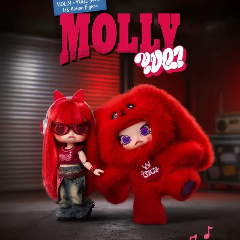 Фото POP MART MOLLY X YUQI 1/8 Фигурка из серии Co-branded, оригинальный бокс-сюрприз, милый аниме-персонаж, подарочный набор для девочек №2