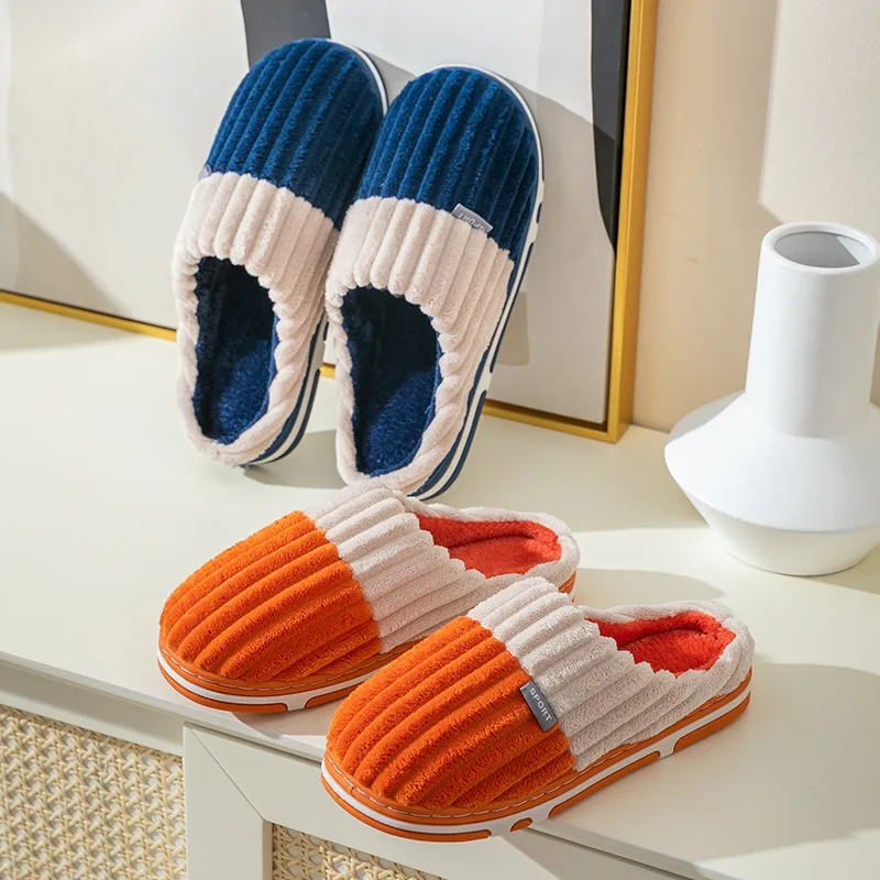 

Мужские спортивные кроссовки теплые плюшевые тапочки, зимние, Осенние, домашние, хлопковые, вельветовые, мягкие, утепленные, с парным полом, ...