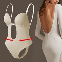 women body shapewear backless bodysuit deep v neck corset butt lifter tummy control body shaper underwear one piece bodyshapers