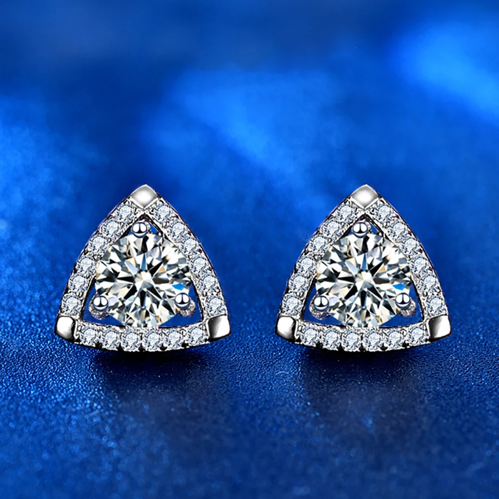 

0.5CT Premium Moissanite Heart Earrings 925 Sterling Silver Earrings Certified Gold Earrings for Women Jewelry Luxury