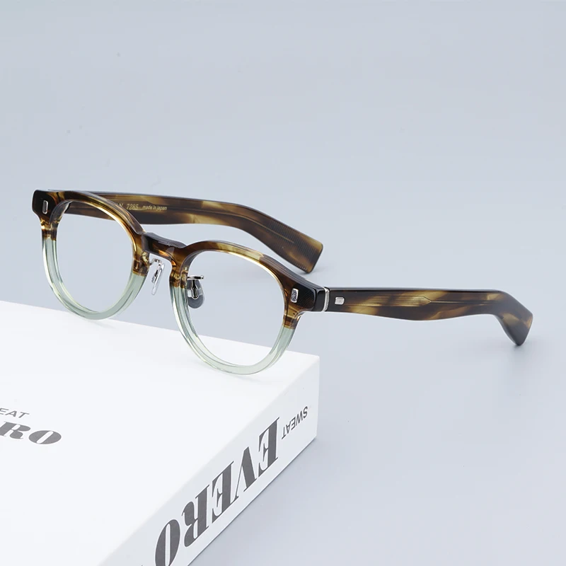 

7285 японские брендовые ацетатные оригинальные оправы для очков 335 мужские классические Рецептурные очки для женщин и мужчин овальные искусственные очки