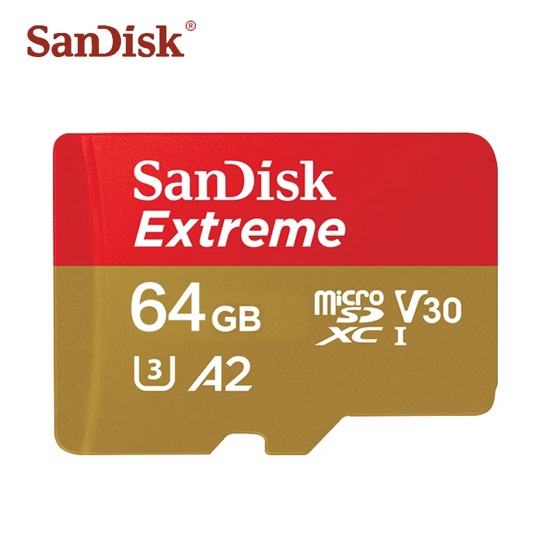 

100% Original SanDisk Extreme Micro SD Card 32GB 64GGB 128GB 256GB Memory Card U3 V30 C10 TF Card Up to 100MB/s Flash Card