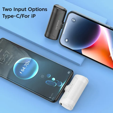 KUULAA 4500 мАч Mini Power Bank Портативное зарядное устройство Внешняя батарея Быстрая зарядка PowerBank для iPhone 16 15 14 13 Xiaomi Samsung