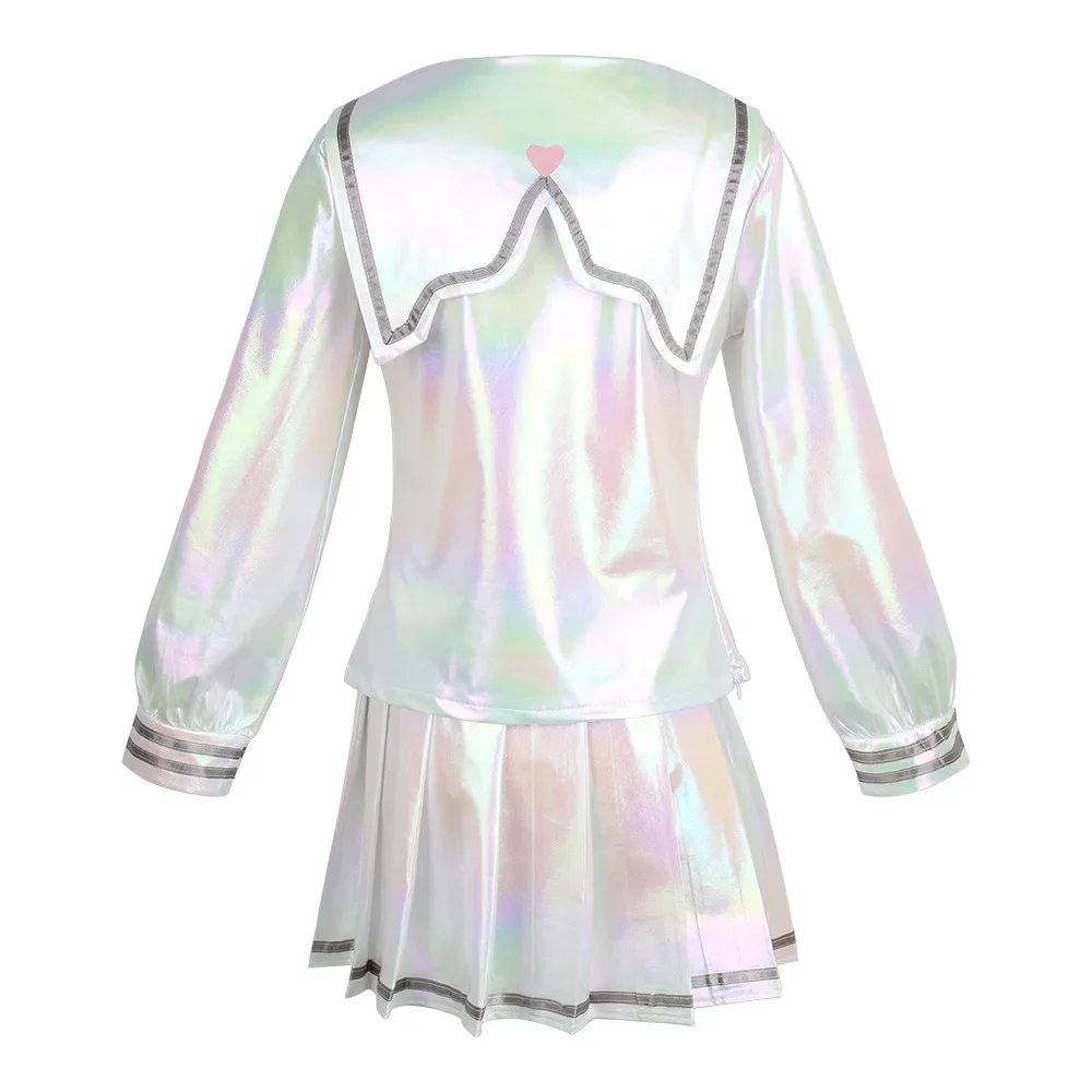 Game NEEDY GIRL OVERDOSE KAngel Cosplay Costume Full Set of Clothing Sailor Suit Jk Uniform Laser Color Skirts Ribbon Wig †