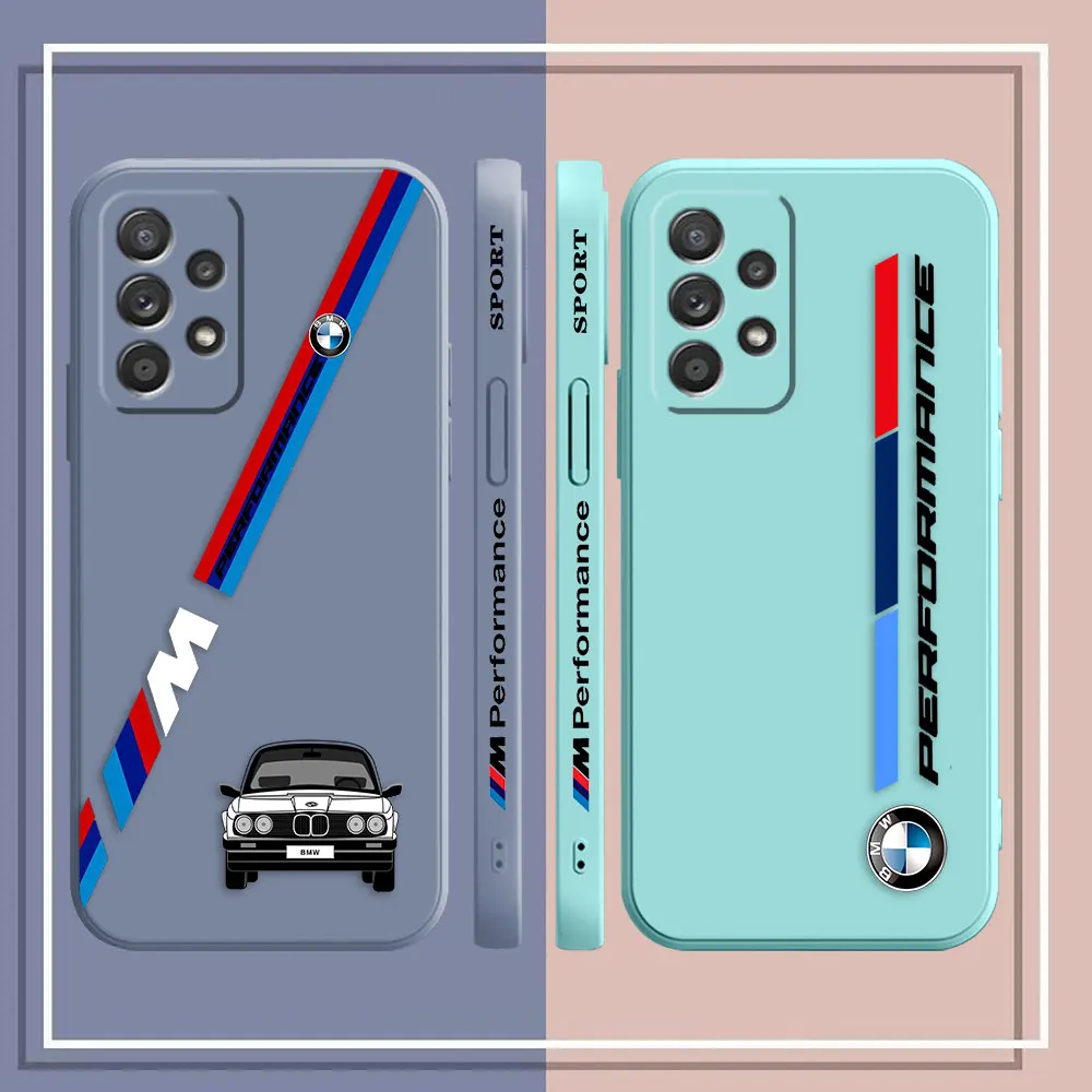 Case For Samsung Galaxy A91 A14 A73 A72 A71 A53 A52 A51 A42 A33 A32 A22 A21S A13 A22S 4G 5G Case Simple Luxury Sports Car B-BMW