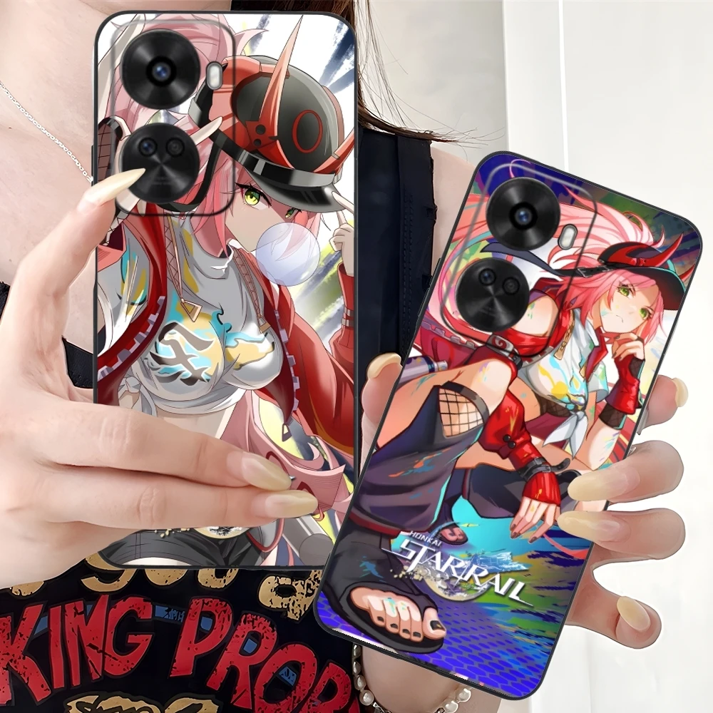 Чехол для мобильного телефона Honkai Star Rail Rappa Huawei Nova 12 11 10 9 8 7 Pro SE 5G черный мягкий