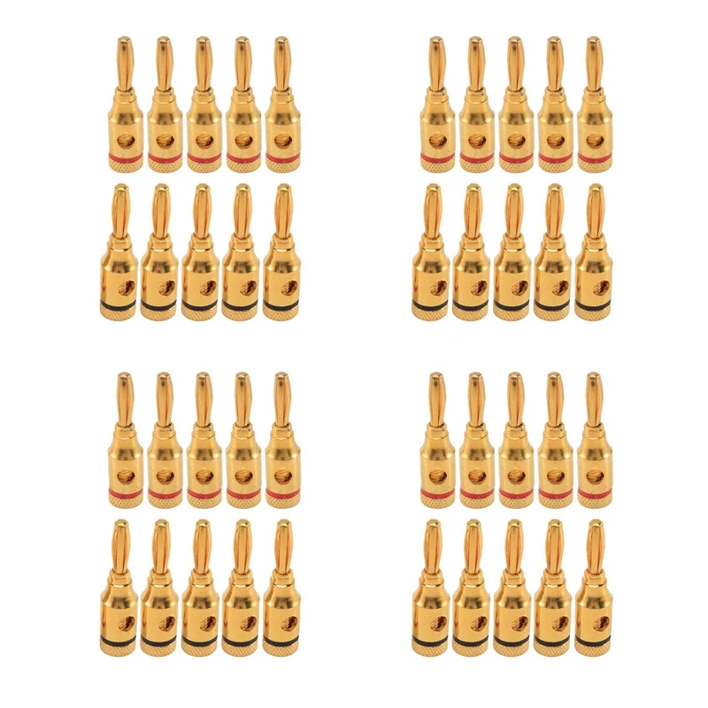 

New-Banana Plugs,Connectors, Open Screw Type, 20 Pairs