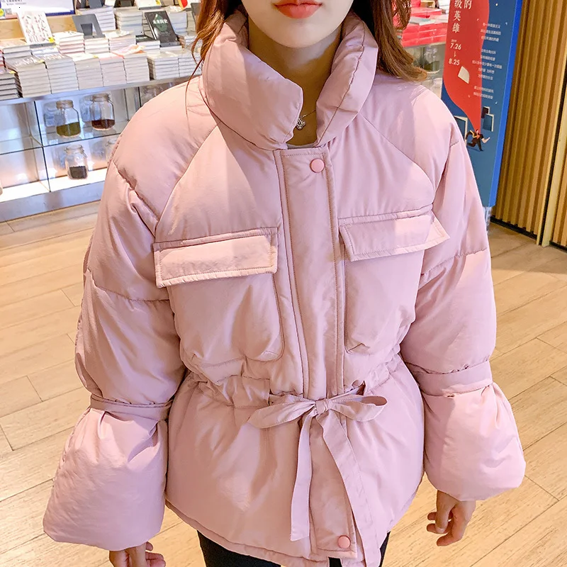 Slim Pockets 2022 Fashion Female Winter Parka Women Leiouna Thick Warm Hip-hop Cotton Sleeve Zipper New Tops Jackets