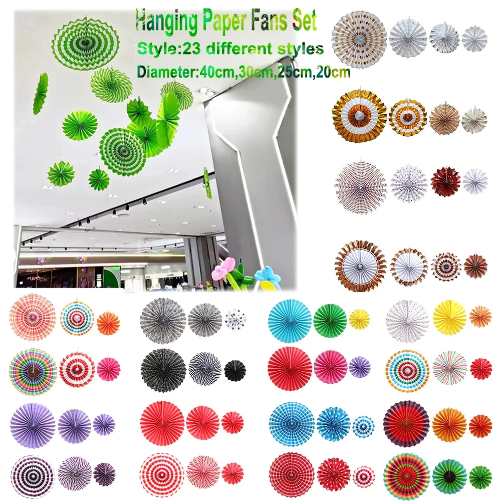 6/8 шт. цветной бумажный веер ветряная мельница подвесной цветок огами гирлянда