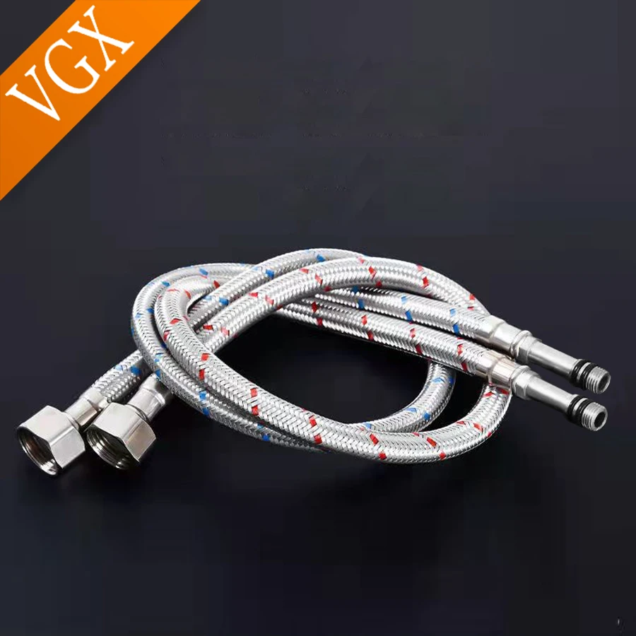 VGX G1/2 G3/8 G9/16 304 гибкие сантехнические трубы из нержавеющей стали смеситель для