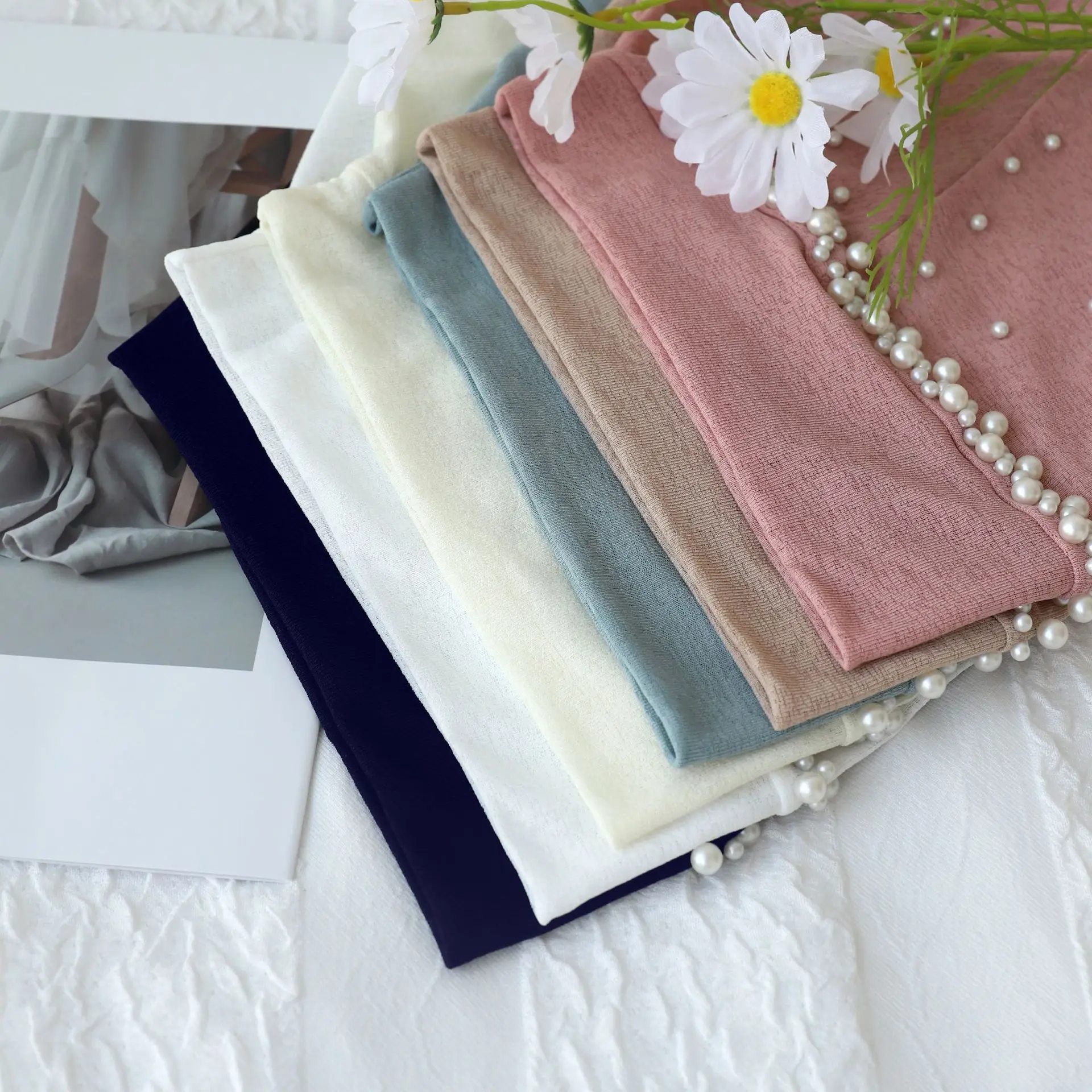 Мусульманский хиджаб из бисера для взрослых однотонная шляпа мягкая женский