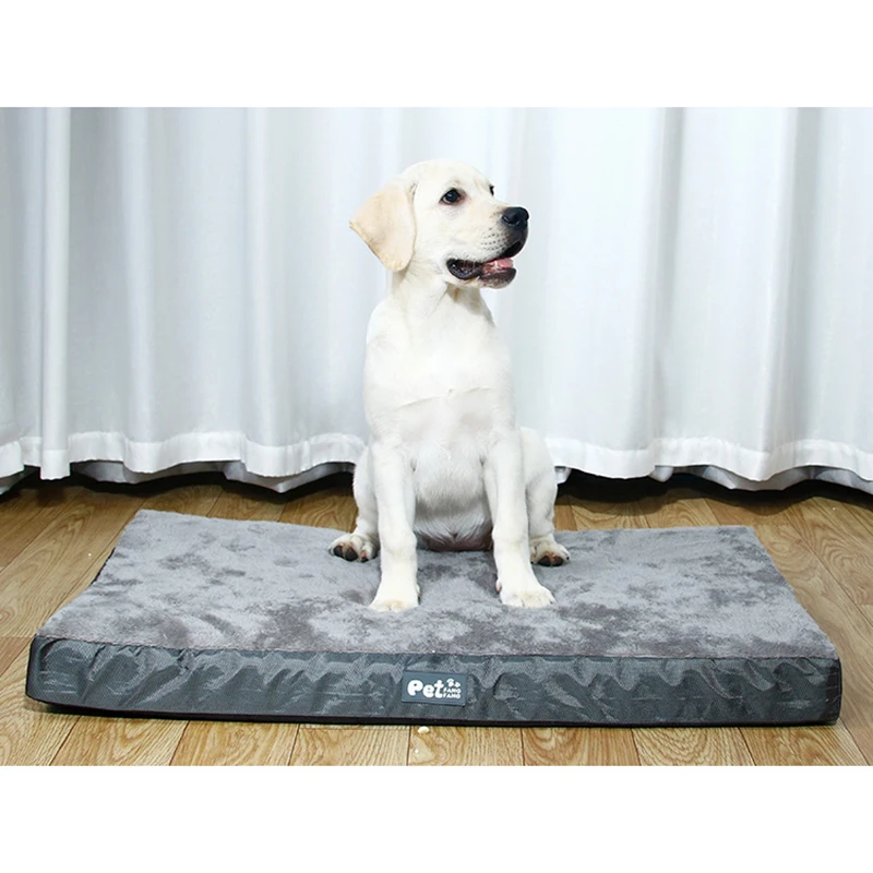 

Memory Foam Orthopedic Dog Bed Calming Pet Sleeping Pad Washable Dog Crate Mat Plush Removable Cover for Medium Large Dogs House