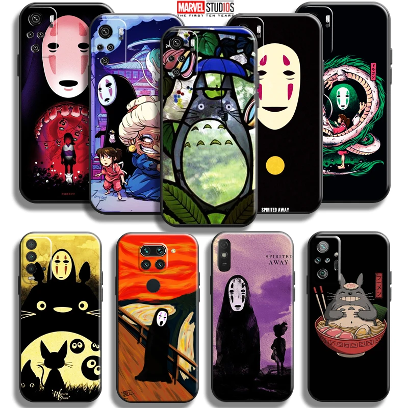

Totoro No Face Man Spirited Away Phone Case For Xiaomi Redmi Note 10 10S 10T 10 9T 9S 9 Pro Max 5G Redmi 10 9 9T 9A 9C Funda