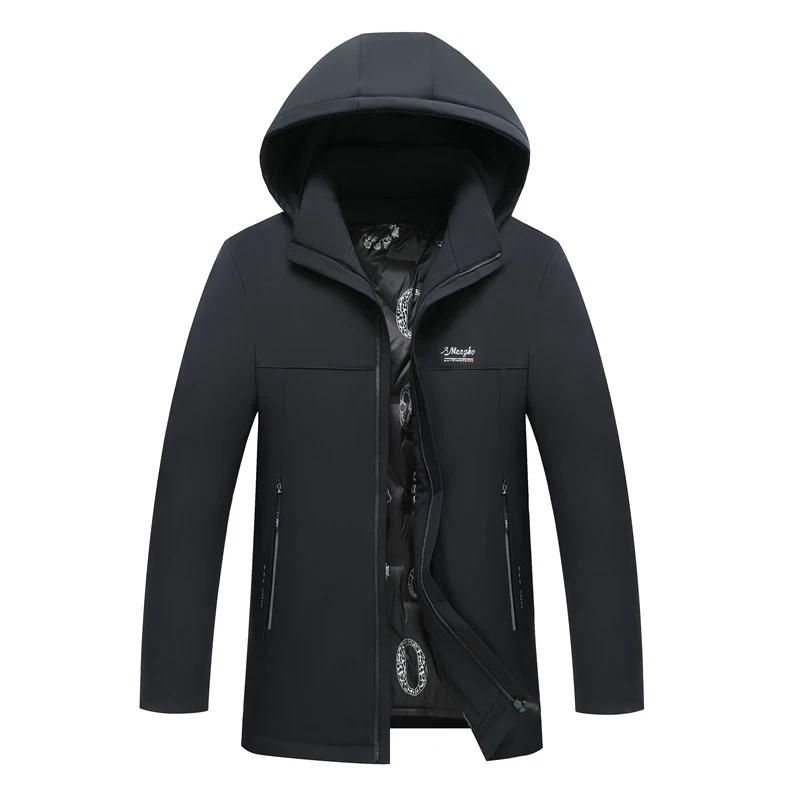 Winter Coat Men's Down Jacket Outdoor Thickened Warm White Duck Down Down Jacket Fashion Casual Warm Jacket 90% White Duck Down